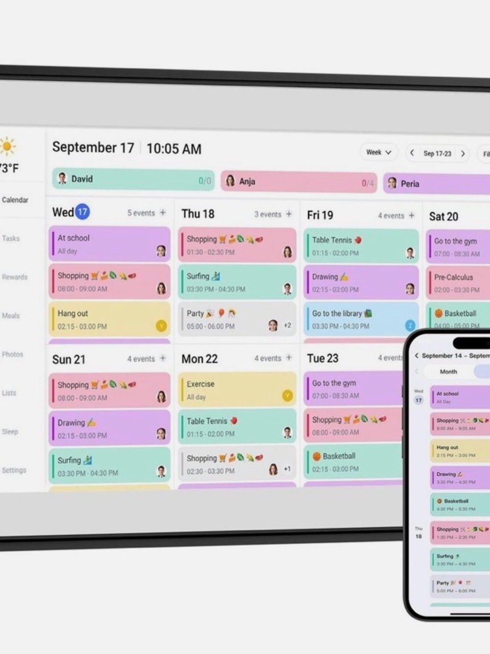 Smart Digital Calendar, 10.1” HD Smart Touch Screen